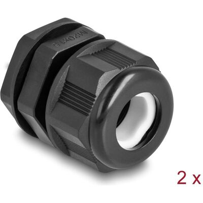 Delock, Connecteur pour câble, Presse-étoupe M20, noir 2 pièces - Publicité Delock, Connecteur pour câble, Presse-étoupe M20, noir 2 pièces - Publicité