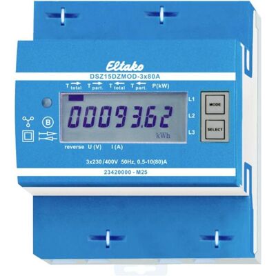 Eltako DSZ15DZMOD-3x80A MID - Compteur d'énergie - Publicité Eltako DSZ15DZMOD-3x80A MID - Compteur d'énergie - Publicité