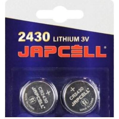 Pile lithium JAPCELL CR2430 - Pack de 2 - Publicité Pile lithium JAPCELL CR2430 - Pack de 2 - Publicité
