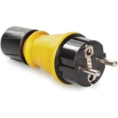 Perel Prise + connecteur, Robuster IP54 Aussenstecker, Schutzkontakt/Schuko, mit Deckel und Kabelverschraubung - Publicité Perel Prise + connecteur, Robuster IP54 Aussenstecker, Schutzkontakt/Schuko, mit Deckel und Kabelverschraubung - Publicité