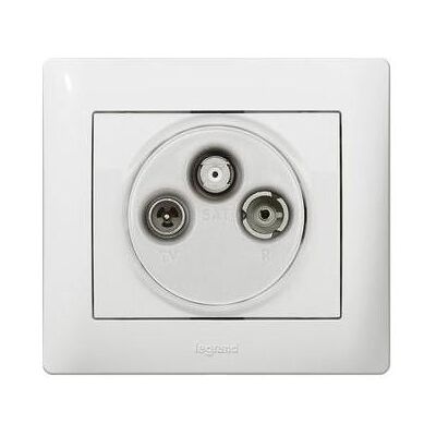 Legrand Accessoires Gamme d'interrupteurs, 771089 Cache de la prise d'antenne 3 trous - Publicité Legrand Accessoires Gamme d'interrupteurs, 771089 Cache de la prise d'antenne 3 trous - Publicité