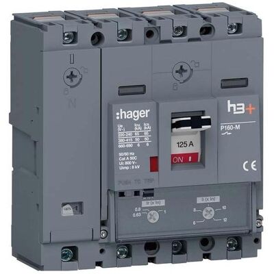 Hager HMS126DC - Disjoncteur 125A 50kA 3 pôles - Interrupteur de puissance - Publicité Hager HMS126DC - Disjoncteur 125A 50kA 3 pôles - Interrupteur de puissance - Publicité