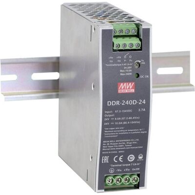 MeanWell, Distributeur de courant mobile, MEAN WELL DDR-240D-48, 67.2 - 154 V, 240 W, 48 V, 5 A, RoHS, 40 mm - Publicité MeanWell, Distributeur de courant mobile, MEAN WELL DDR-240D-48, 67.2 - 154 V, 240 W, 48 V, 5 A, RoHS, 40 mm - Publicité