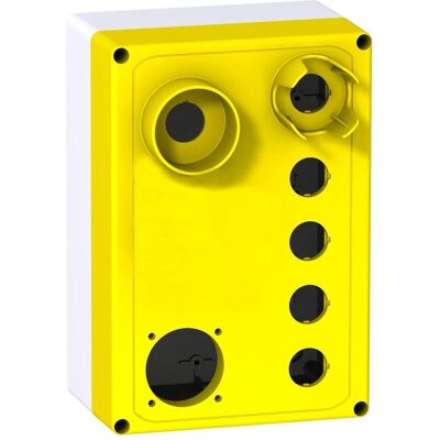 Schneider Electric XALFP0612 - Boîtier - Jaune - 1 Point de commande - Plastique - IP44 - Publicité Schneider Electric XALFP0612 - Boîtier - Jaune - 1 Point de commande - Plastique - IP44 - Publicité