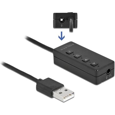Delock Carte son 16 bits (USB 2.0), Carte son, Noir - Publicité Delock Carte son 16 bits (USB 2.0), Carte son, Noir - Publicité