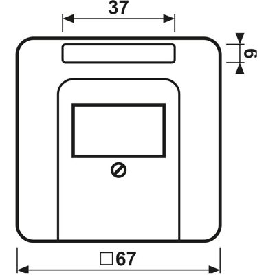 JUNG, Accessoires Gamme d'interrupteurs, Plaque centrale TAE 1f CD cws glz 569TNA - Publicité JUNG, Accessoires Gamme d'interrupteurs, Plaque centrale TAE 1f CD cws glz 569TNA - Publicité