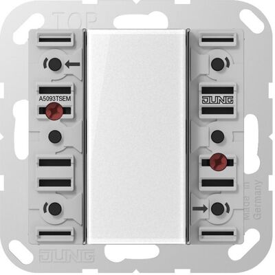 JUNG, Accessoires Gamme d'interrupteurs, Tastsensor KNX AS/A UP nacré 3pts 6pts A5093TSEM - Publicité JUNG, Accessoires Gamme d'interrupteurs, Tastsensor KNX AS/A UP nacré 3pts 6pts A5093TSEM - Publicité