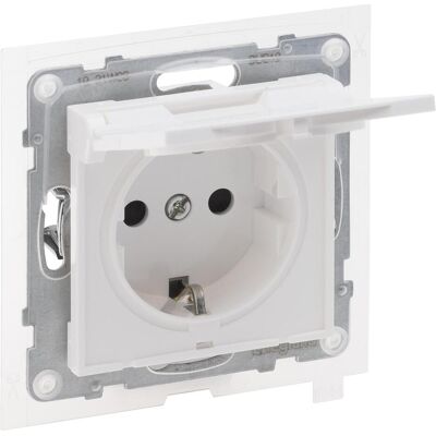 Legrand Modèle SL 765124 - Prise Schuko avec Couvercle de Sécurité - Publicité Legrand Modèle SL 765124 - Prise Schuko avec Couvercle de Sécurité - Publicité