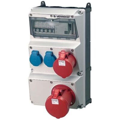 Mennekes, Distributeur de chantier, MEN 930017 Combinaison de prises de courant AMAXX (2x, CEE 32/5, CEE 63/5, CEE 7/3) - Publicité Mennekes, Distributeur de chantier, MEN 930017 Combinaison de prises de courant AMAXX (2x, CEE 32/5, CEE 63/5, CEE 7/3) - Publicité