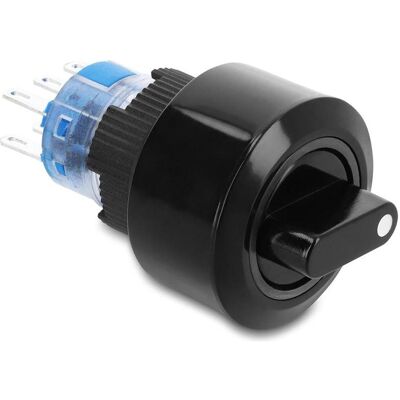 Delock Drehschalter zum Einbau 22 mm 6 x Lötanschluss rastend IP65 schwarz, Bouton + interrupteur, Noir - Publicité Delock Drehschalter zum Einbau 22 mm 6 x Lötanschluss rastend IP65 schwarz, Bouton + interrupteur, Noir - Publicité