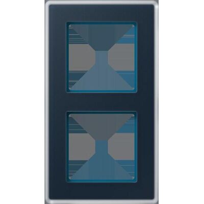 JUNG, Accessoires Gamme d'interrupteurs, AV582GLMNB Cadre en verre 2f - Publicité JUNG, Accessoires Gamme d'interrupteurs, AV582GLMNB Cadre en verre 2f - Publicité