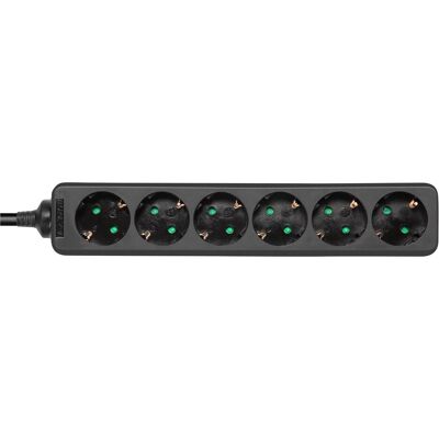 Deltaco Rallonge, GT-0621 extension d'alimentation 6 sortie(s) AC Indoor Black (3 m, CEE 7/3) - Publicité Deltaco Rallonge, GT-0621 extension d'alimentation 6 sortie(s) AC Indoor Black (3 m, CEE 7/3) - Publicité