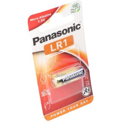 Panasonic Micro Alkali LR1 (1 pcs, N, 900 mAh), Batteries + piles - Publicité Panasonic Micro Alkali LR1 (1 pcs, N, 900 mAh), Batteries + piles - Publicité