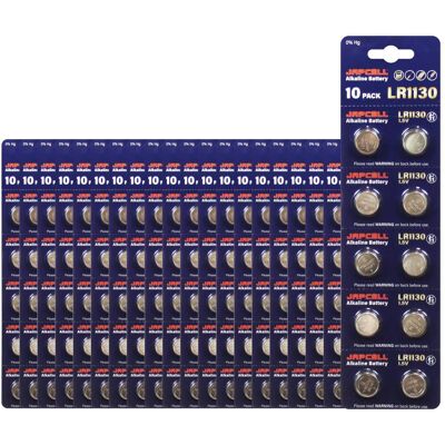 Japcell Piles bouton alcalines (200 pcs, AG10), Batteries + piles - Publicité Japcell Piles bouton alcalines (200 pcs, AG10), Batteries + piles - Publicité