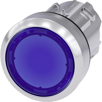Siemens SIRIUS ACT Bouton-poussoir lumineux élément frontal métal, brillant, bleu, Bouton + interrupteur, Bleu - Publicité Siemens SIRIUS ACT Bouton-poussoir lumineux élément frontal métal, brillant, bleu, Bouton + interrupteur, Bleu - Publicité
