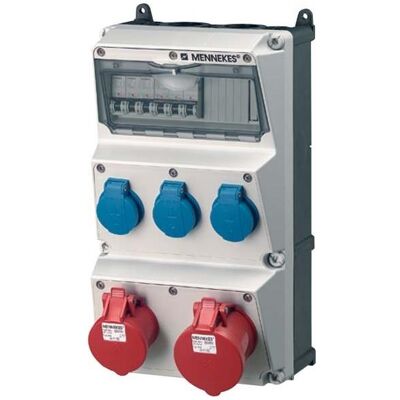 Mennekes - 930006 AMAXX - Gris - 3x Schuko - socket-outlet - Publicité Mennekes - 930006 AMAXX - Gris - 3x Schuko - socket-outlet - Publicité
