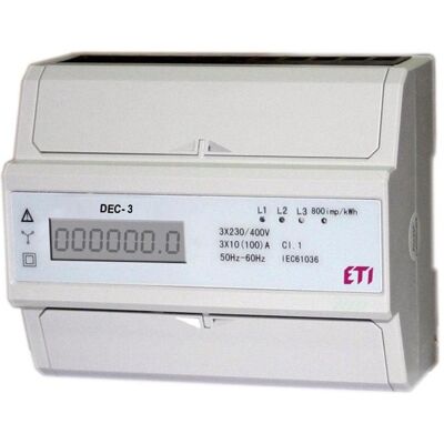 Eti, Compteur de courant, Compteur électrique modulaire 3 Fazių Dec-3 - Publicité Eti, Compteur de courant, Compteur électrique modulaire 3 Fazių Dec-3 - Publicité
