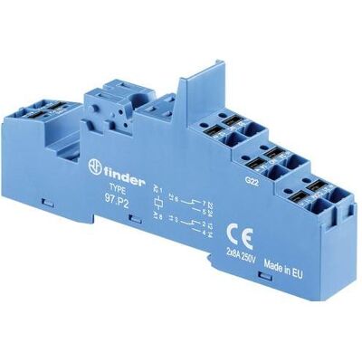 Finder - F97-P2SPA-0000000 - Série 46 - Push-in - Relais socket - Publicité Finder - F97-P2SPA-0000000 - Série 46 - Push-in - Relais socket - Publicité