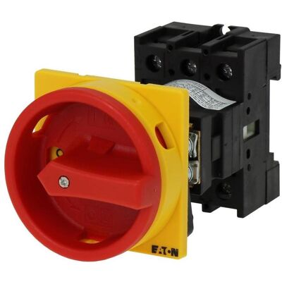 Eaton, Distributeur de courant mobile, P1-40/V/SVB Interrupteur ON/OFF avec arrêt d'urgence, verrouillable 40A 690V 1 x 90° Rouge, Jaune 1S - Publicité Eaton, Distributeur de courant mobile, P1-40/V/SVB Interrupteur ON/OFF avec arrêt d'urgence, verrouillable 40A 690V 1 x 90° Rouge, Jaune 1S - Publicité