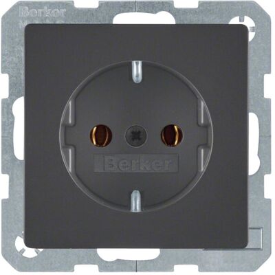 Berker, Prise de courant, Prise SCHUKO 41436086 Q.1/Q.3 anthracite velours - Publicité Berker, Prise de courant, Prise SCHUKO 41436086 Q.1/Q.3 anthracite velours - Publicité