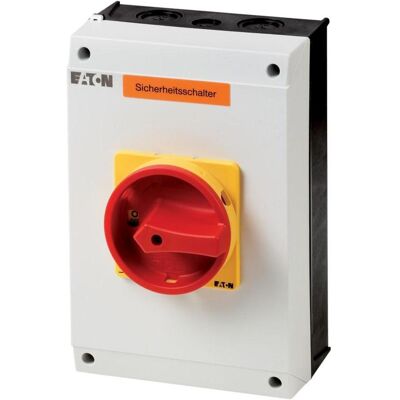 Interrupteur de sécurité Eaton P3-63/I4-SI - Montage en surface, IP65, 30kW, Manette rouge - Publicité Interrupteur de sécurité Eaton P3-63/I4-SI - Montage en surface, IP65, 30kW, Manette rouge - Publicité