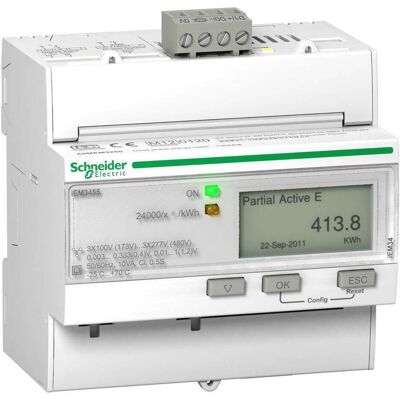 Schneider Electric A9MEM3555 Compteur d'énergie - Multitarif - Modbus - Publicité Schneider Electric A9MEM3555 Compteur d'énergie - Multitarif - Modbus - Publicité