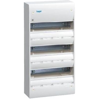 Hager GD313F Tableau de distribution - 3x13 modules, Blanc, IP30 - Publicité Hager GD313F Tableau de distribution - 3x13 modules, Blanc, IP30 - Publicité