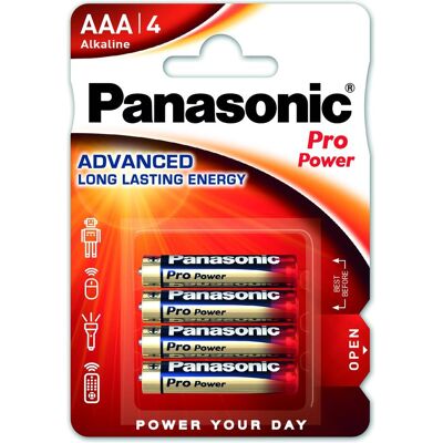 Panasonic Pro Power (4 pcs, AAA), Batteries + piles - Publicité Panasonic Pro Power (4 pcs, AAA), Batteries + piles - Publicité