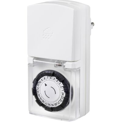 Sygonix, Minuterie, SY-5042670 Minuteur de prise analogique programme journalier 3680 W IP44 - Publicité Sygonix, Minuterie, SY-5042670 Minuteur de prise analogique programme journalier 3680 W IP44 - Publicité