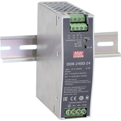 MeanWell, Distributeur de courant mobile, MEAN WELL DDR-240C-48, 33.6 - 67.2 V, 240 W, 48 V, 5 A, RoHS, 40 mm - Publicité MeanWell, Distributeur de courant mobile, MEAN WELL DDR-240C-48, 33.6 - 67.2 V, 240 W, 48 V, 5 A, RoHS, 40 mm - Publicité