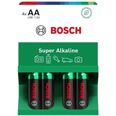 Philips Bosch Batterie 4 Stück AA Super Alkaline Lr6sa4b/00 (4 pcs, AA), Batteries + piles - Publicité Philips Bosch Batterie 4 Stück AA Super Alkaline Lr6sa4b/00 (4 pcs, AA), Batteries + piles - Publicité