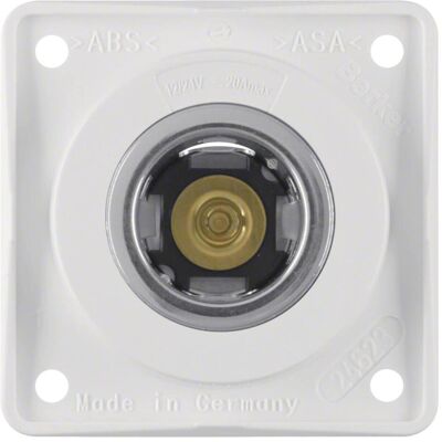 Hager Prise 12V Blanche - Power Outlet - Publicité Hager Prise 12V Blanche - Power Outlet - Publicité