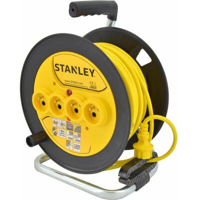 Stanley Enrouleur à câble, Verlängerungskabeltrommel 3x1, 16A IP20 (40 m, 1.50 mm²² mm) - Publicité Stanley Enrouleur à câble, Verlängerungskabeltrommel 3x1, 16A IP20 (40 m, 1.50 mm²² mm) - Publicité