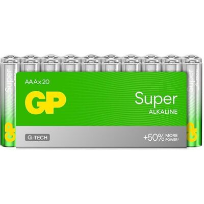 Piles GP Alkalick AAA - 20 pièces - Batterie fiable - Publicité Piles GP Alkalick AAA - 20 pièces - Batterie fiable - Publicité