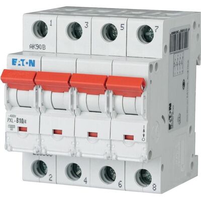 Eaton, Disjoncteur, MOE PXL-C10/4 Interrupteur LS C-Char 10A, 4p - Publicité Eaton, Disjoncteur, MOE PXL-C10/4 Interrupteur LS C-Char 10A, 4p - Publicité