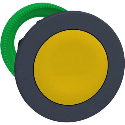 APC Elément frontal Bouton-poussoir plat, ø30mm, IP 69 K, jaune, affleurant, à verrouillage, Bouton + interrupteur, Jaune, Gris - Publicité APC Elément frontal Bouton-poussoir plat, ø30mm, IP 69 K, jaune, affleurant, à verrouillage, Bouton + interrupteur, Jaune, Gris - Publicité