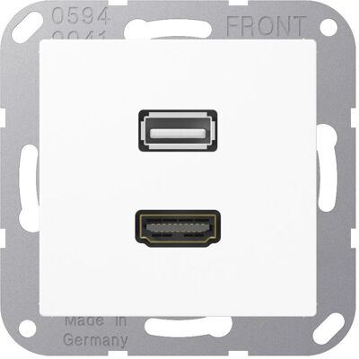 JUNG, Prise de courant, Prise HDMI AS/A UPmont canal encastré MAA1163WW - Publicité JUNG, Prise de courant, Prise HDMI AS/A UPmont canal encastré MAA1163WW - Publicité
