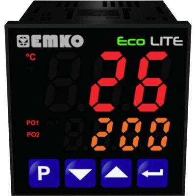 Emko ecoLITE.4.5.1R.0.0 Régulateur de température Pt100, J, K, R, S, T, L -199 à +999°C Relais 5A (L x L, Thermostat, Noir - Publicité Emko ecoLITE.4.5.1R.0.0 Régulateur de température Pt100, J, K, R, S, T, L -199 à +999°C Relais 5A (L x L, Thermostat, Noir - Publicité