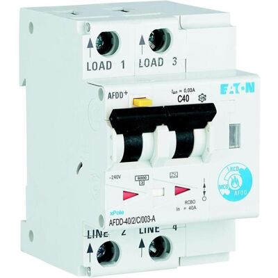 Eaton AFDD-40/2/C/003-A - Disjoncteur - 2 pôles, 40A, Type A - Publicité Eaton AFDD-40/2/C/003-A - Disjoncteur - 2 pôles, 40A, Type A - Publicité