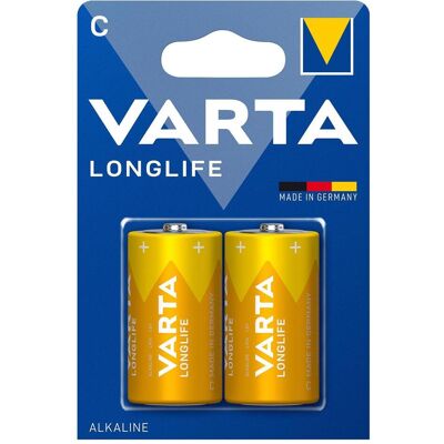 Pile Varta Longlife C - Faible consommation - 1,5V - Publicité Pile Varta Longlife C - Faible consommation - 1,5V - Publicité