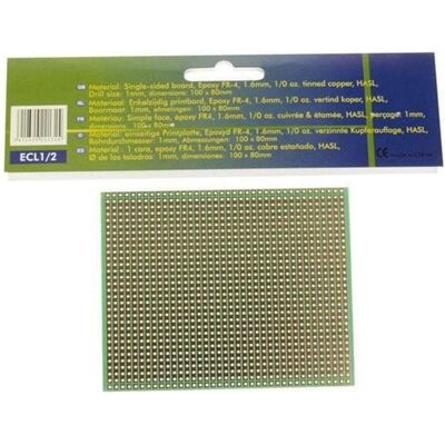 Velleman ECL1/2 Bande à souder Euroboard (Plaque de circuit), Accessoires électroniques + boîtier, Vert - Publicité Velleman ECL1/2 Bande à souder Euroboard (Plaque de circuit), Accessoires électroniques + boîtier, Vert - Publicité