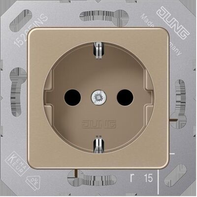 JUNG, Prise de courant, Prise 1f bg UP IP20 ZP contact de protection CD5120BFBB - Publicité JUNG, Prise de courant, Prise 1f bg UP IP20 ZP contact de protection CD5120BFBB - Publicité