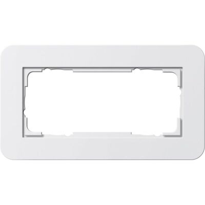 Gira, Accessoires Gamme d'interrupteurs, Cadre de finition double sans M blanc pur/blanc pur 1002410 - Publicité Gira, Accessoires Gamme d'interrupteurs, Cadre de finition double sans M blanc pur/blanc pur 1002410 - Publicité