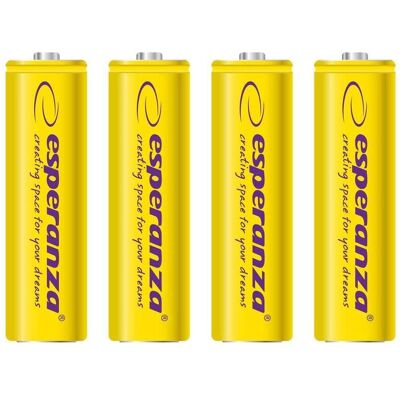 Esperanza Pile jaune AA (4 pcs, AA, 2000 mAh), Batteries + piles - Publicité Esperanza Pile jaune AA (4 pcs, AA, 2000 mAh), Batteries + piles - Publicité