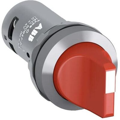 ABB Bouton de sélection, Bouton + interrupteur, Rouge, Argent - Publicité ABB Bouton de sélection, Bouton + interrupteur, Rouge, Argent - Publicité