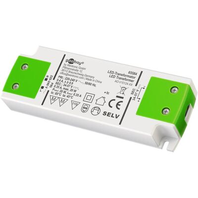 Goobay, Éclairage : accessoires, Transformateur LED à courant constant, 20 W - Publicité Goobay, Éclairage : accessoires, Transformateur LED à courant constant, 20 W - Publicité