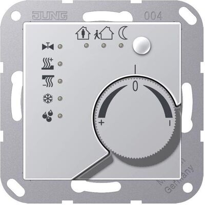 JUNG Régulateur de température ambiante UP A KNX alu glz A2178TSAL, Thermostat, Argent - Publicité JUNG Régulateur de température ambiante UP A KNX alu glz A2178TSAL, Thermostat, Argent - Publicité