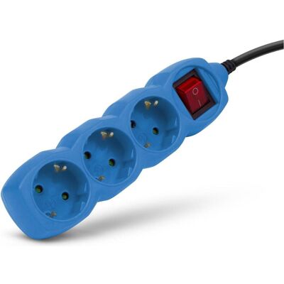 Entac, Multiprise, Steckdosenleiste 3fach 1,5m Schalter blau (3x, Type 23, 1.50 m) - Publicité Entac, Multiprise, Steckdosenleiste 3fach 1,5m Schalter blau (3x, Type 23, 1.50 m) - Publicité