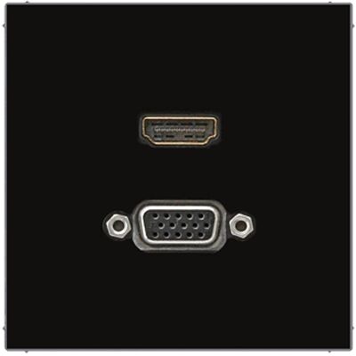 Jung MALS1173SW - Connecteur multimédia HDMI/VGA mural - Publicité Jung MALS1173SW - Connecteur multimédia HDMI/VGA mural - Publicité