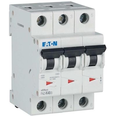 Eaton, Disjoncteur, MOE FAZ-K40/3 Commutateur LS K-Char 40A, 3p - Publicité Eaton, Disjoncteur, MOE FAZ-K40/3 Commutateur LS K-Char 40A, 3p - Publicité